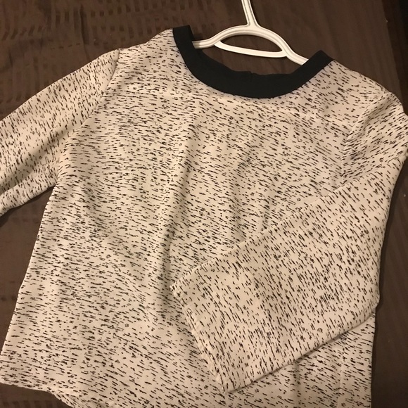 Black and White Chiffon Blouse - Picture 2 of 3